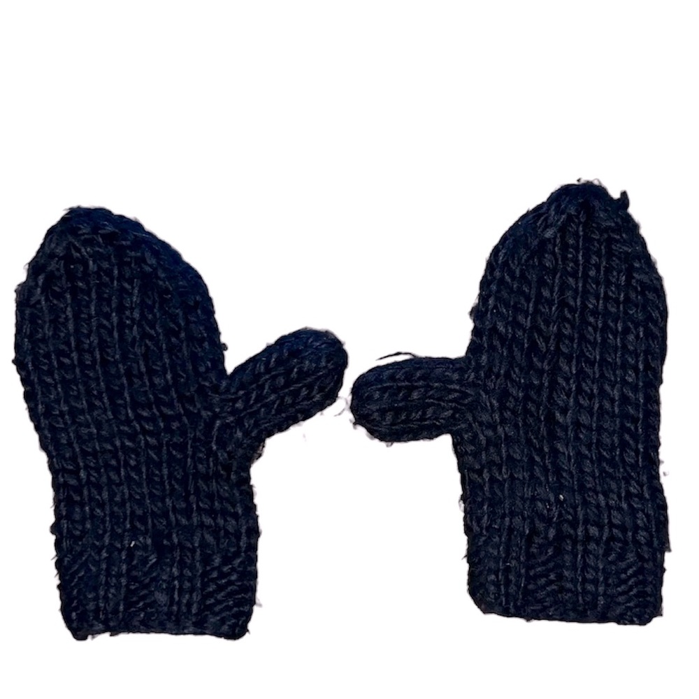 Handmade Black Winter Gloves
